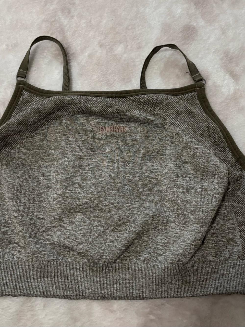Gymshark Olive Green & Mauve Branded Sports Bra Size S/M - Picture 2 of 4